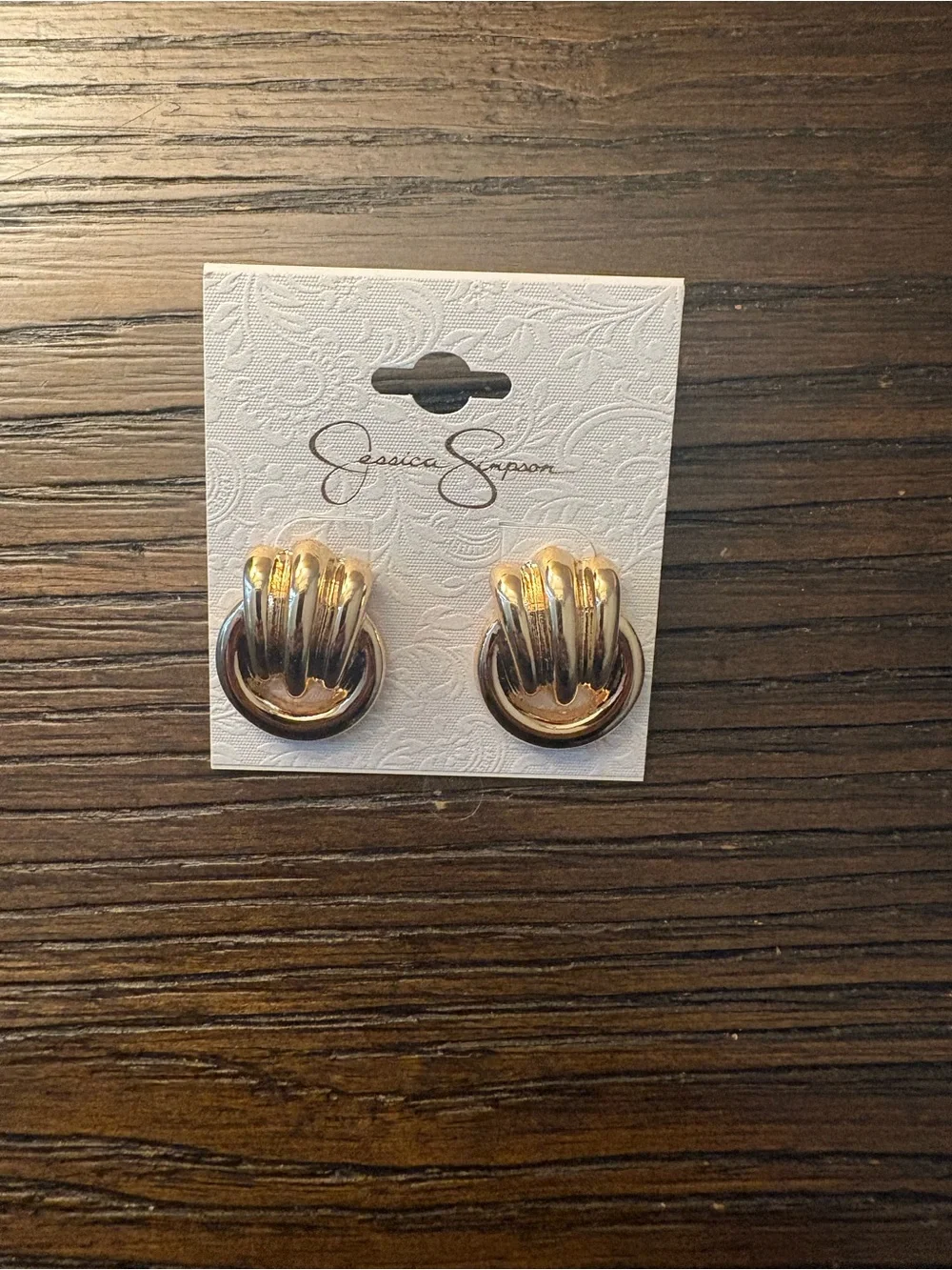 NEW Jessica Simpson Gold Earrings